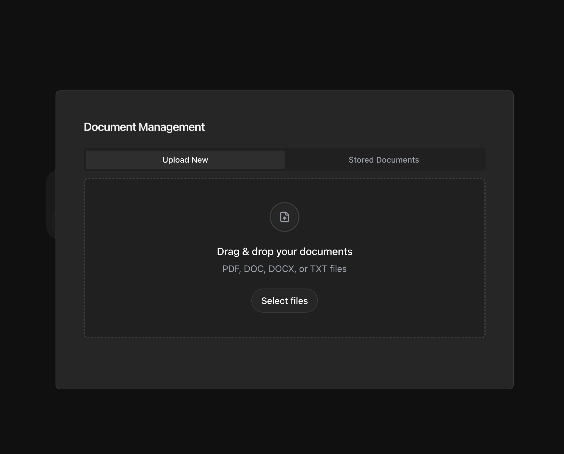 Document Dashboard - Effortless RAG system management